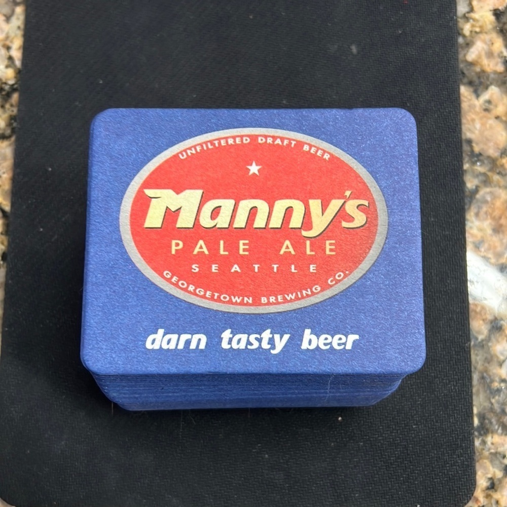 Lot of 45 Manny’s Pale Ale Bar Coasters Darn Tasty Beer Seattle Brewery